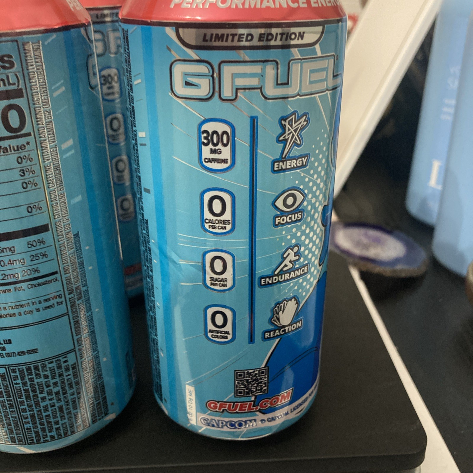 Limited Edition Megaman Blue Bomber Slushee GFuel Energy Drink Can 16oz 4 pack