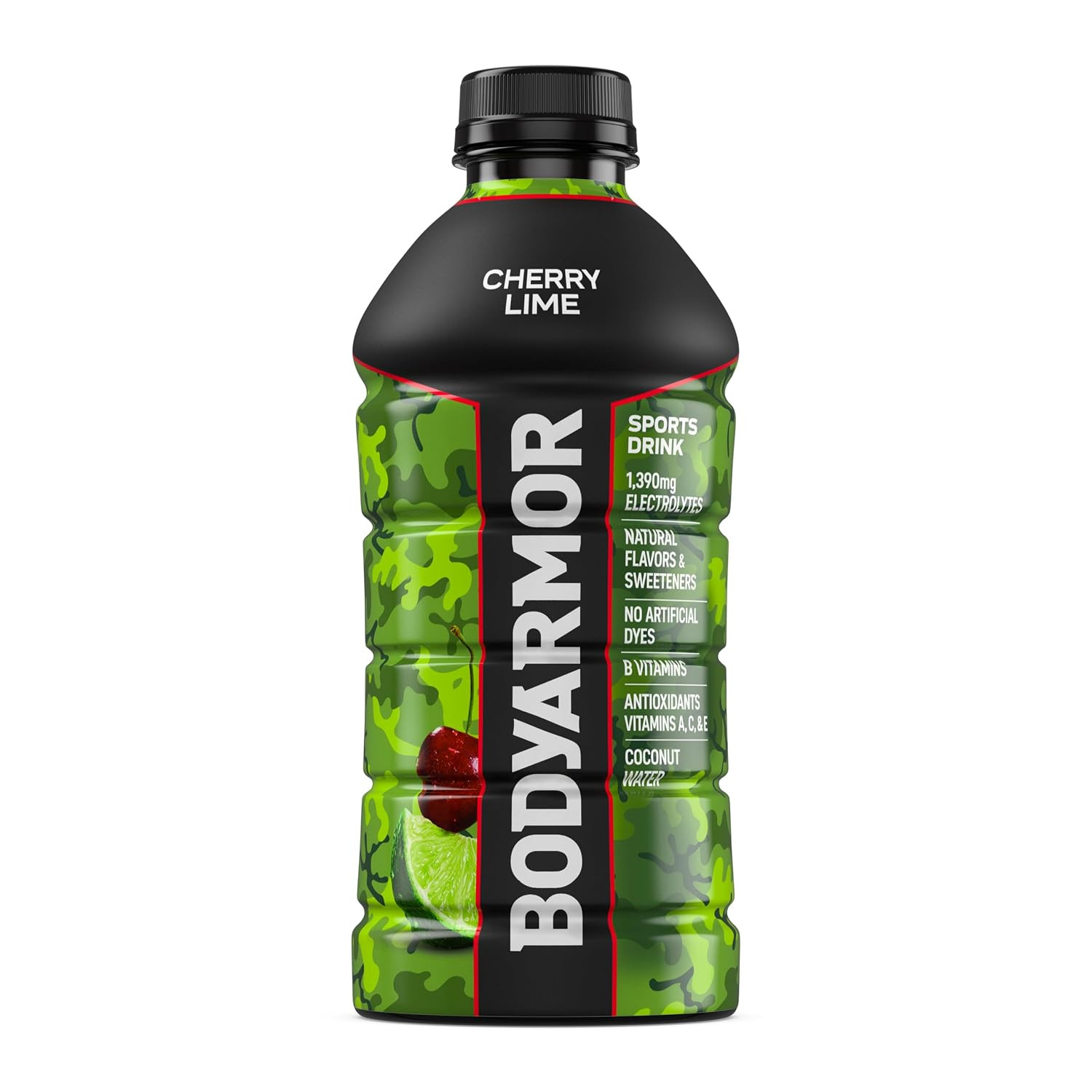 BODYARMOR Cherry Lime Sports Drink, Electrolyte Hydration, 15 Pack 28 Fl Oz