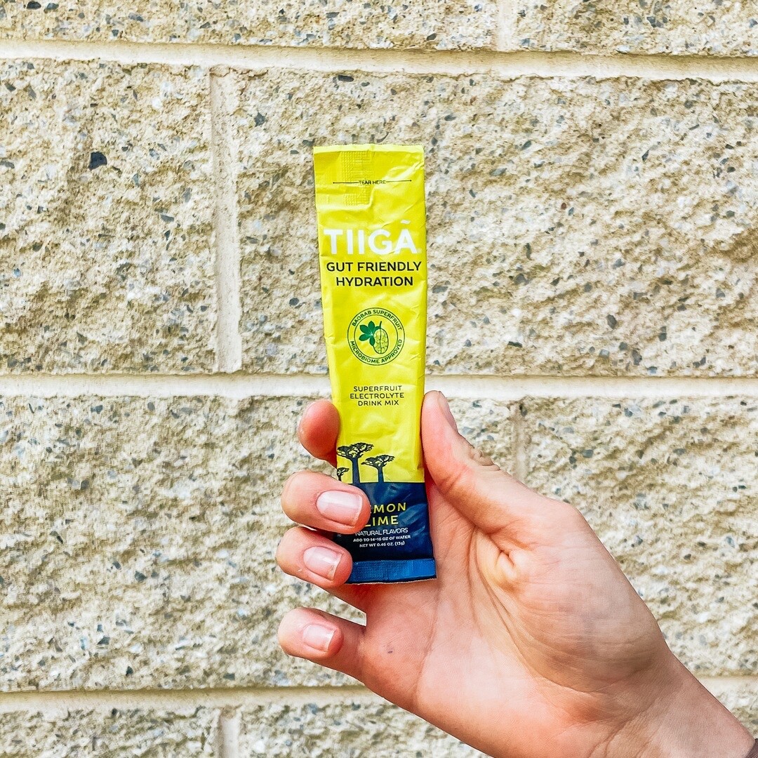 TIIGA Hydration Energy Drink – Prebiotics Electrolytes Gut Health LEMON LIME 6pk