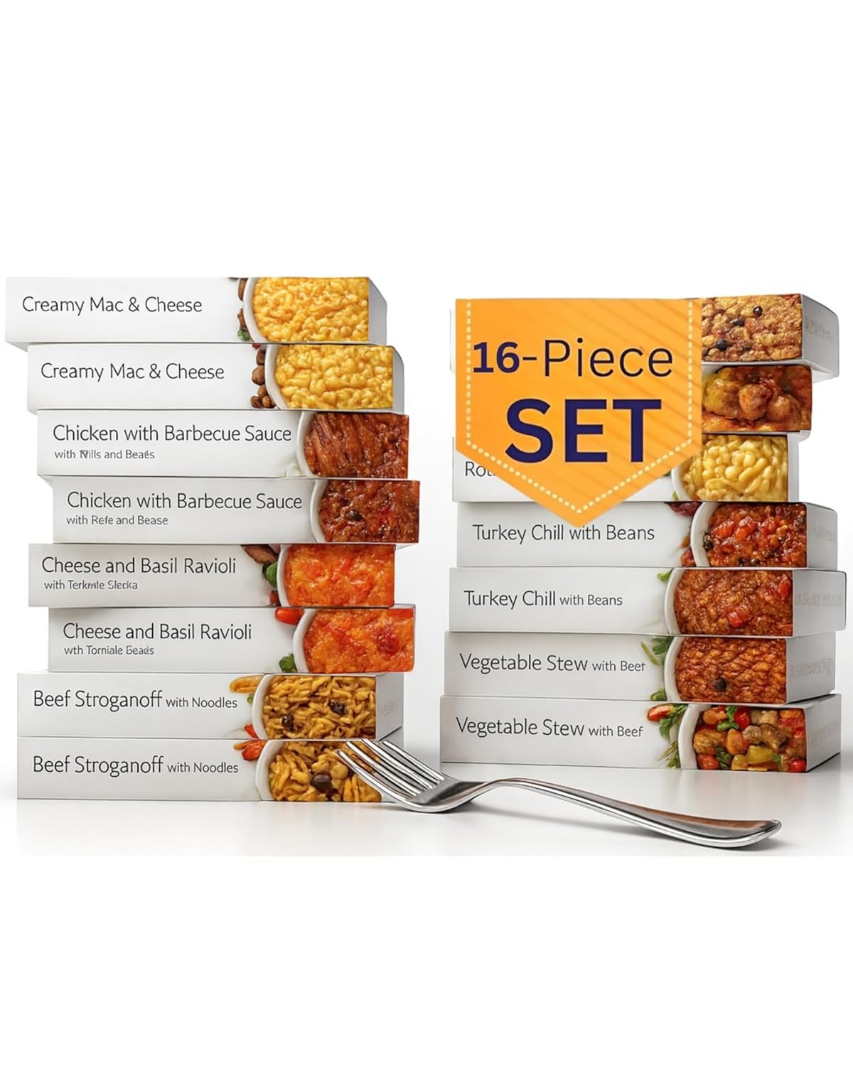 HMR Entrees Meals 16 Pack Variety Low Calorie Premade Microwave Dinners for
