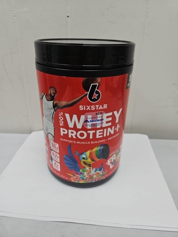 Six Star Whey Protein Plus Powder Fruit Loops 1.8 Lb EXP 2027+ NEW
