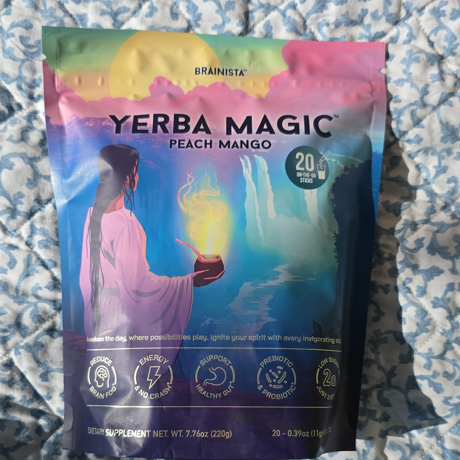 2-pack Brainista Yerba Magic Hydration + Energy Powder Sticks 20ct