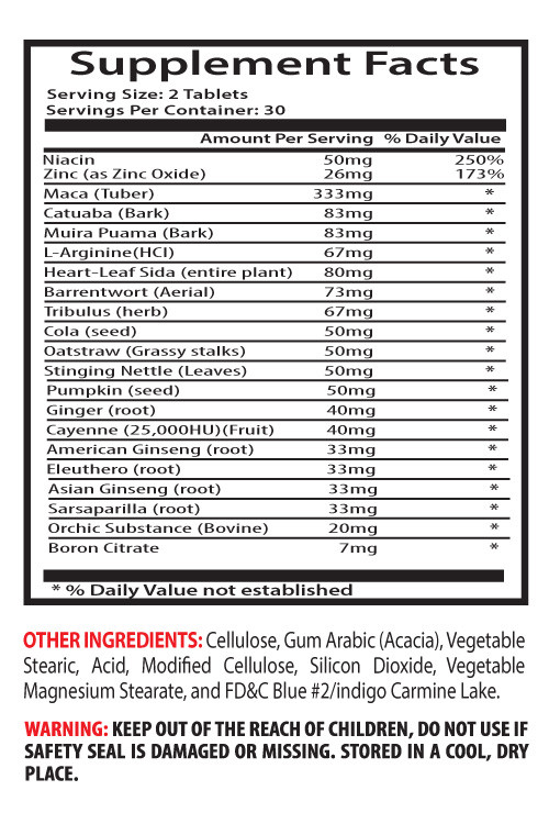 American Ginseng – Maca Premium 1275mg – Stinging Nettle, Eleuthero 1 Bottles