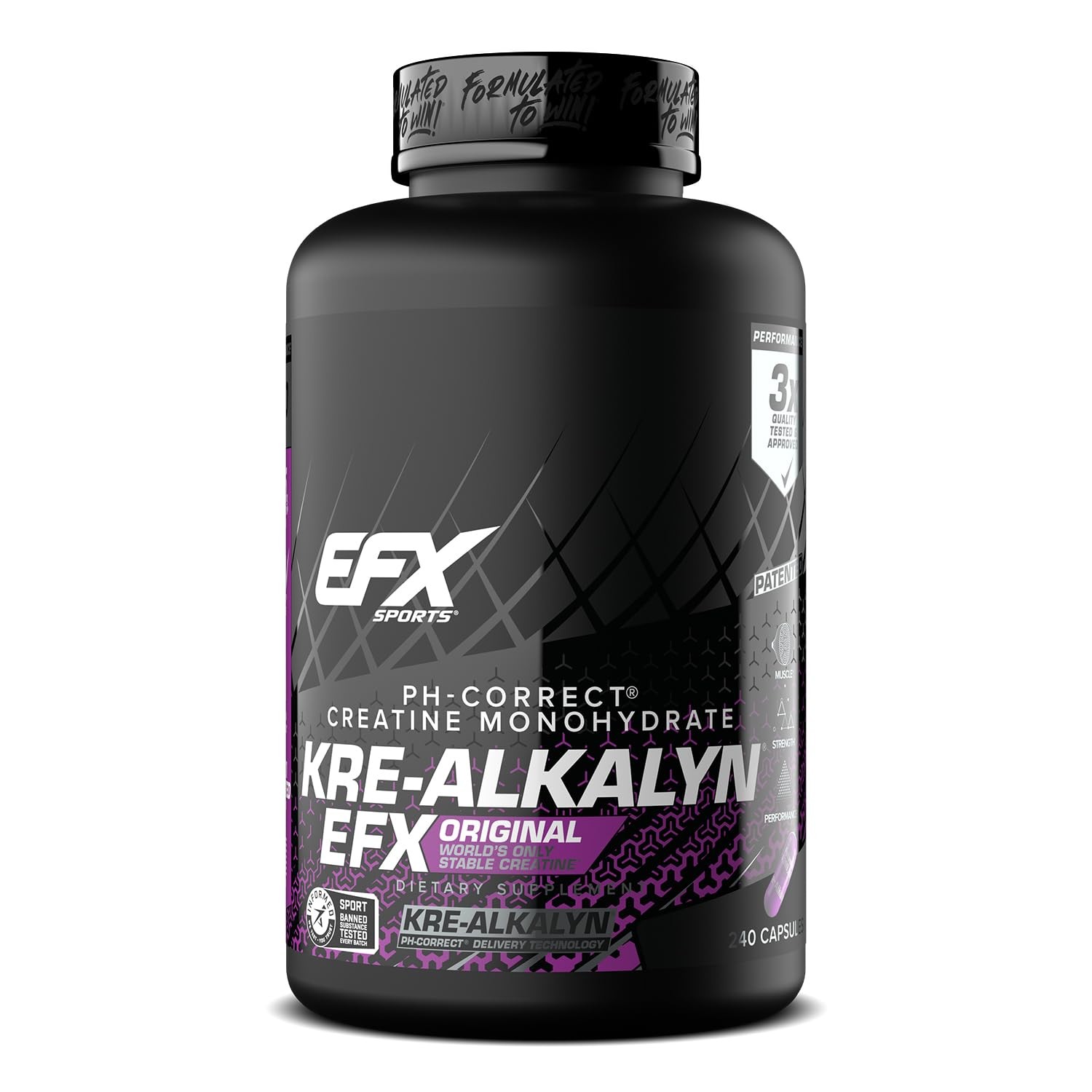 EFX Sports Kre-Alkalyn | pH Correct 240 Count (Pack of 1), No Color