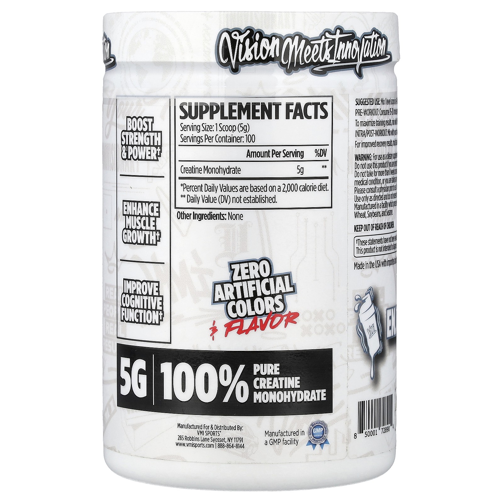 Creatine Monohydrate, Unflavored, 17.6 oz (500 g)