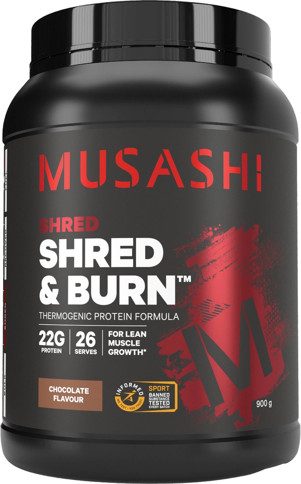 Musashi Shred and Burn Chocolate 900g