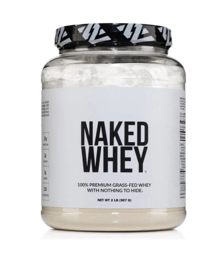 Naked Nutrition Grass-Fed Whey Protein Powder Unflavored GMO Free 2 lb