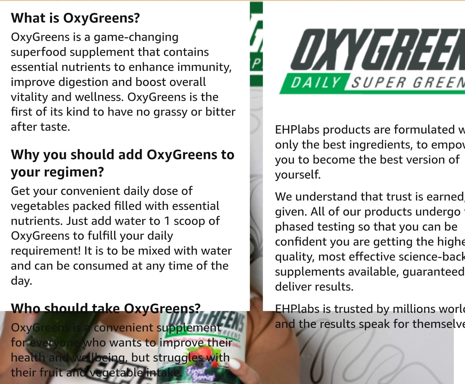 EHPlabs OXYGREENS powder 9oz ( 30 Servings ) Natural Pineapple Fla BEST BY 08/26