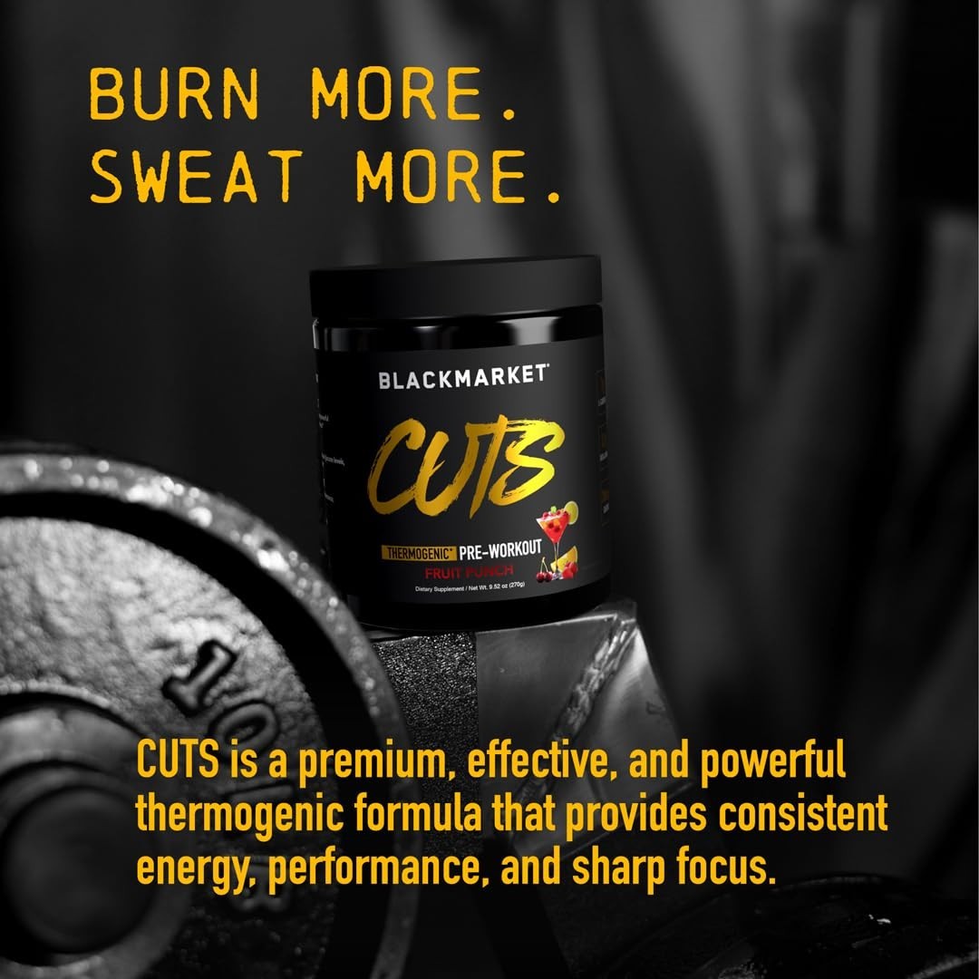 Thermogenic Pre Workout Powder for Energy & Focus, Fat Metabolism, 30 Servings –