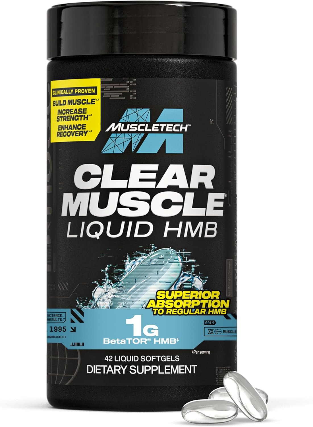HMB Free Acid 1OOOMg Muscle Supplement 42 Liquid Softgels Recovery US