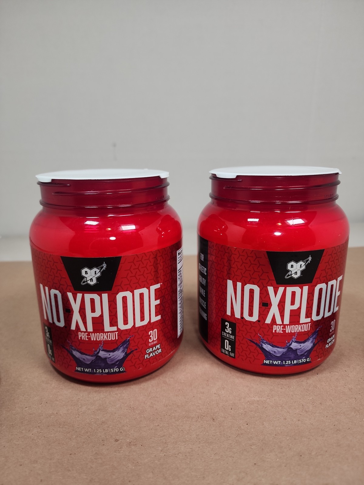 Exp 05/28 BSN N.O.-XPLODE Pre-Workout 1.25 lb 30 Servings X2 Grape Lot Of 2