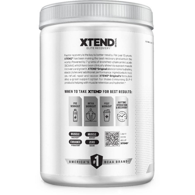 Xtend Elite Recovery Supplement Powder – Blue Raspberry Ice, 30 Servings