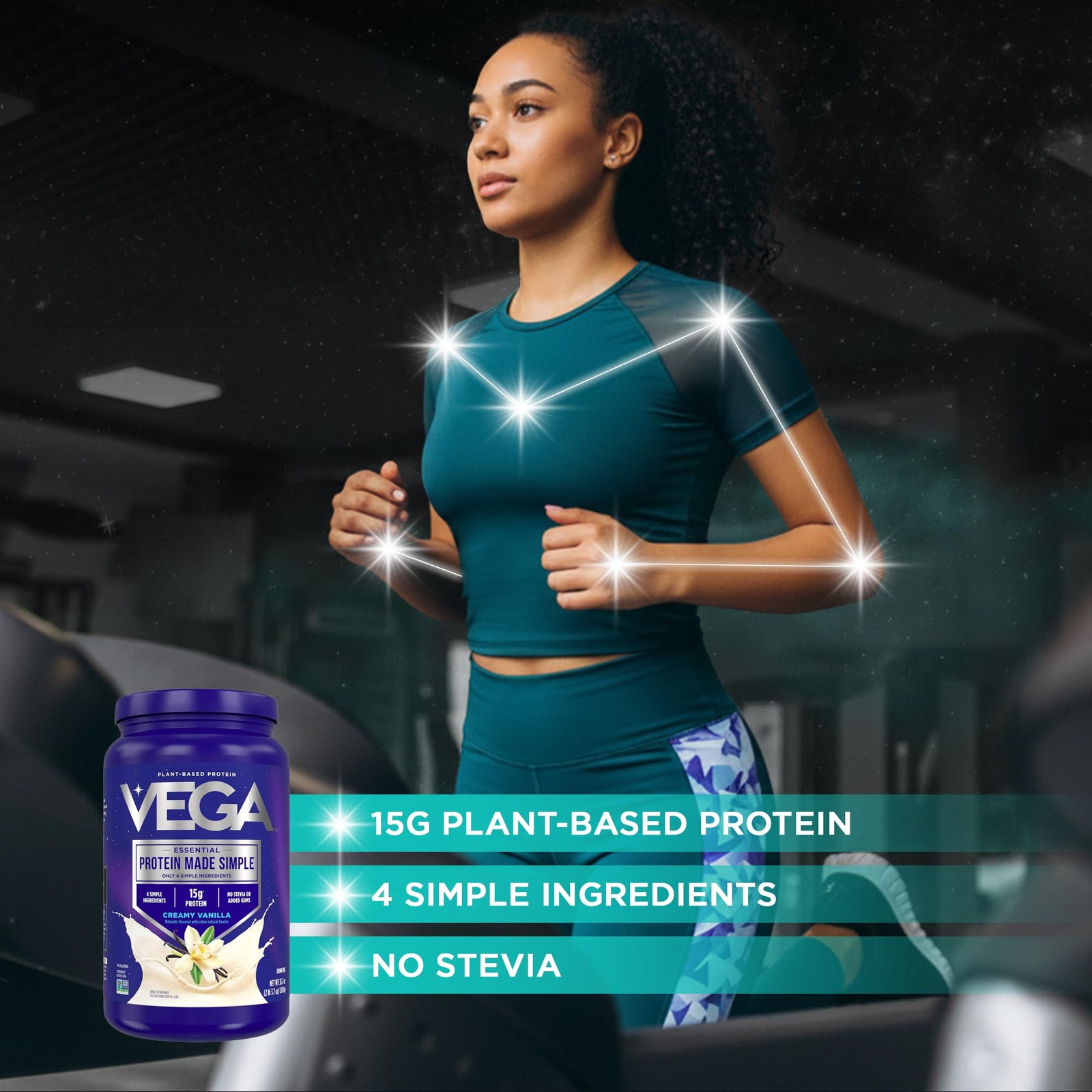 Vega Protein Made Simple Plant-Based Vanilla 2.2 Pound (Pack of 1),