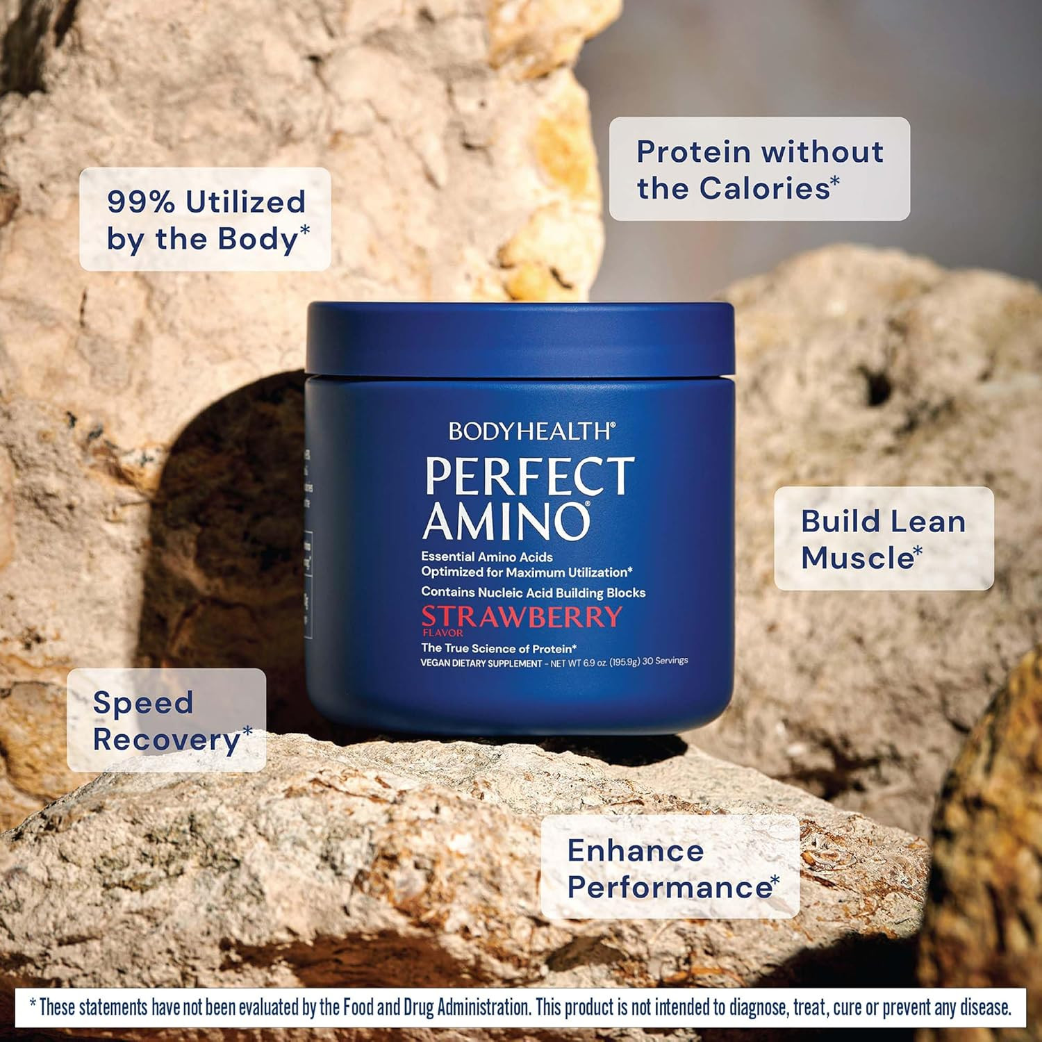 Bodyhealth Perfectamino Powder – BCAA and EAA Powder for Pre and Post Workout –