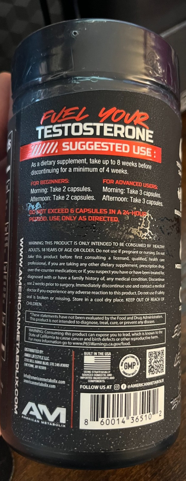 American Metabolix MuscleTest Muscle Test Premium Testosterone Booster Pick Size