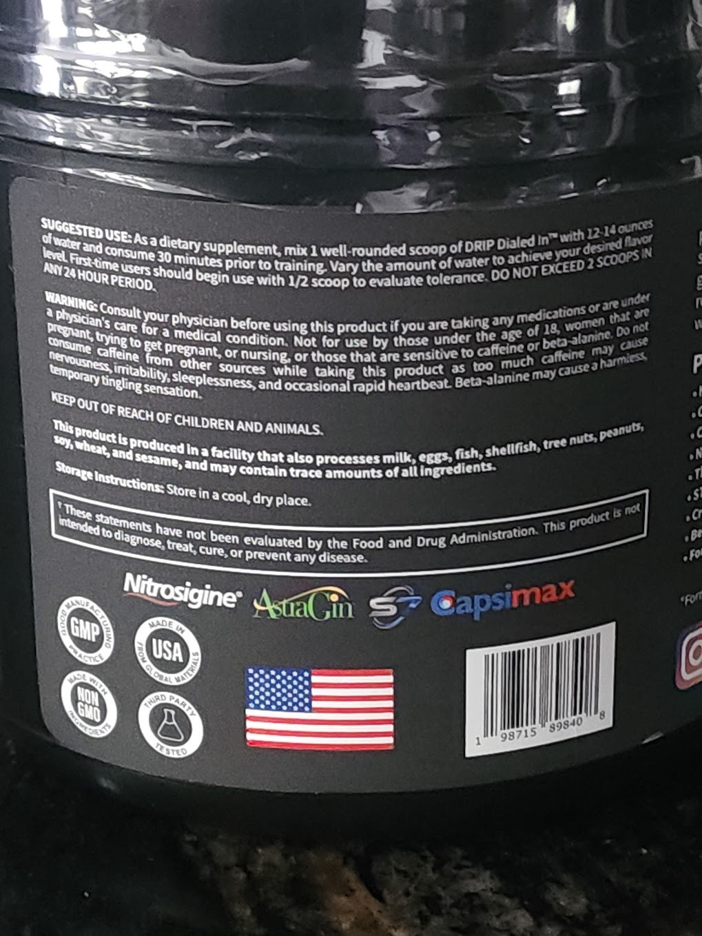 DRIP PRE WORKOUT POWDER – 19.71 oz – BLUE RASPBERRY – FREE SHIPPING!