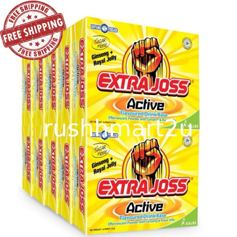 EXTRA JOSS Active Flavor 10 Box (60 Sachets) Energy Drink Powder FREE SHIPPING