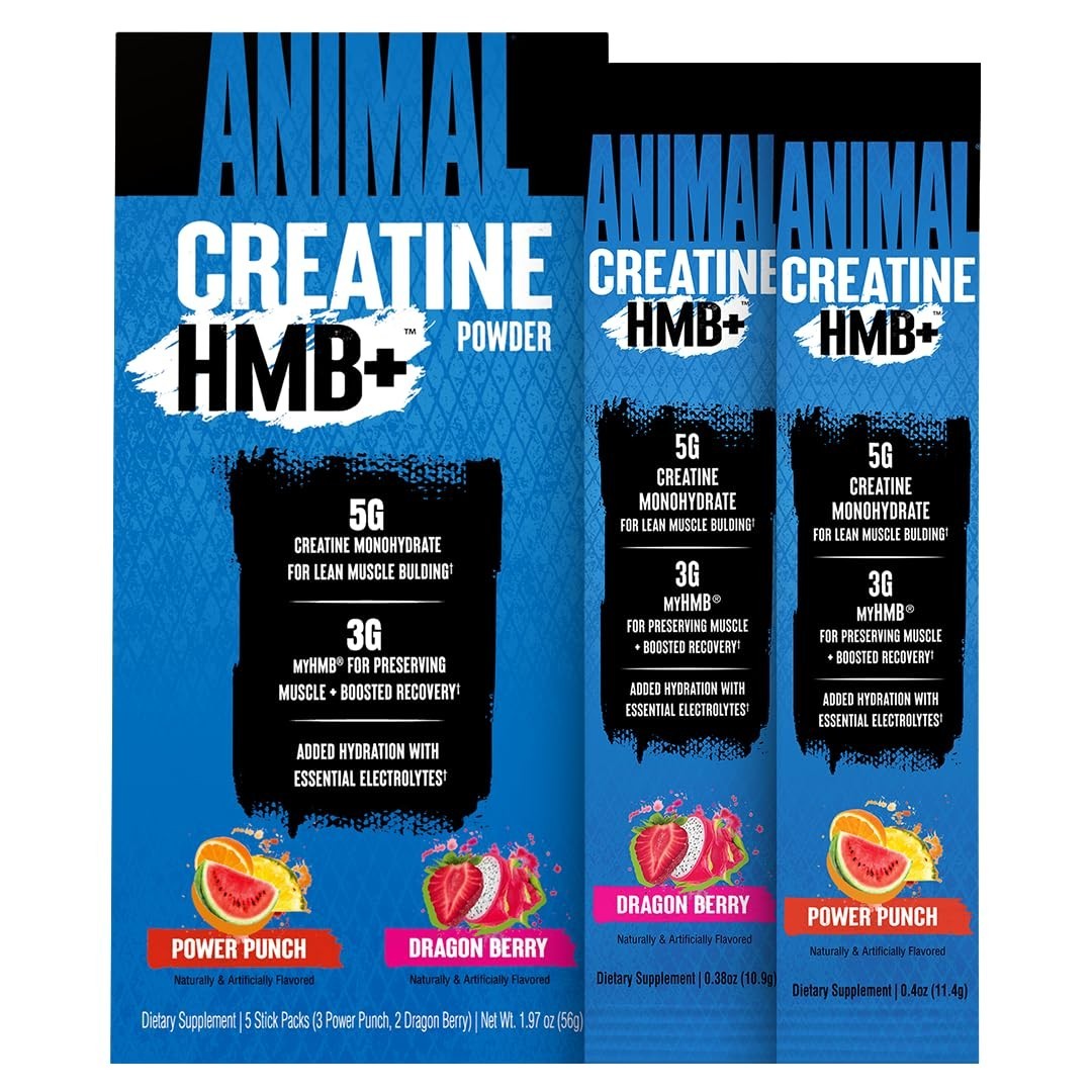 Creatine HMB Powder with Electrolytes – 5g Creatine + 3g myHMB for Recovery – 5