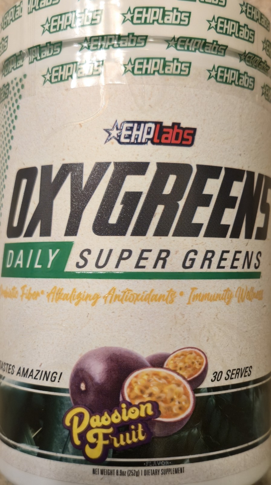 EHPlabs OXYGREENS powder 9oz ( 30 Servings ) Passion Fruit BEST BY 08/26