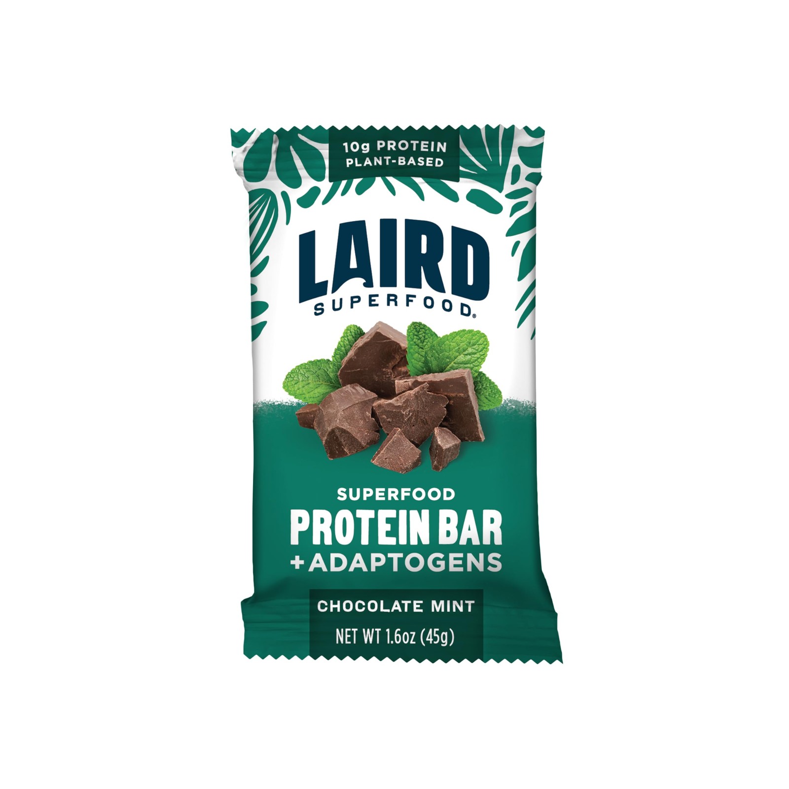 Laird Superfood Functional Protein Bars 1 Count (Pack of 10), Mint Chocolate