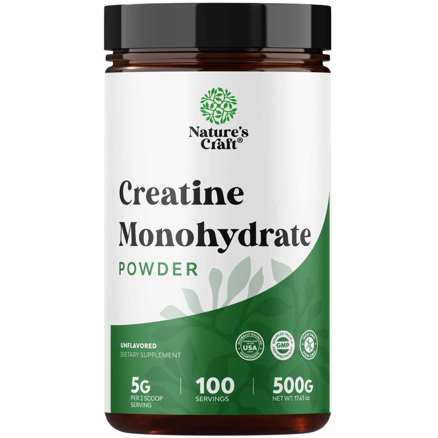 Pure Micronized Creatine Monohydrate Powder – Unflavored Muscle Growth & Recover