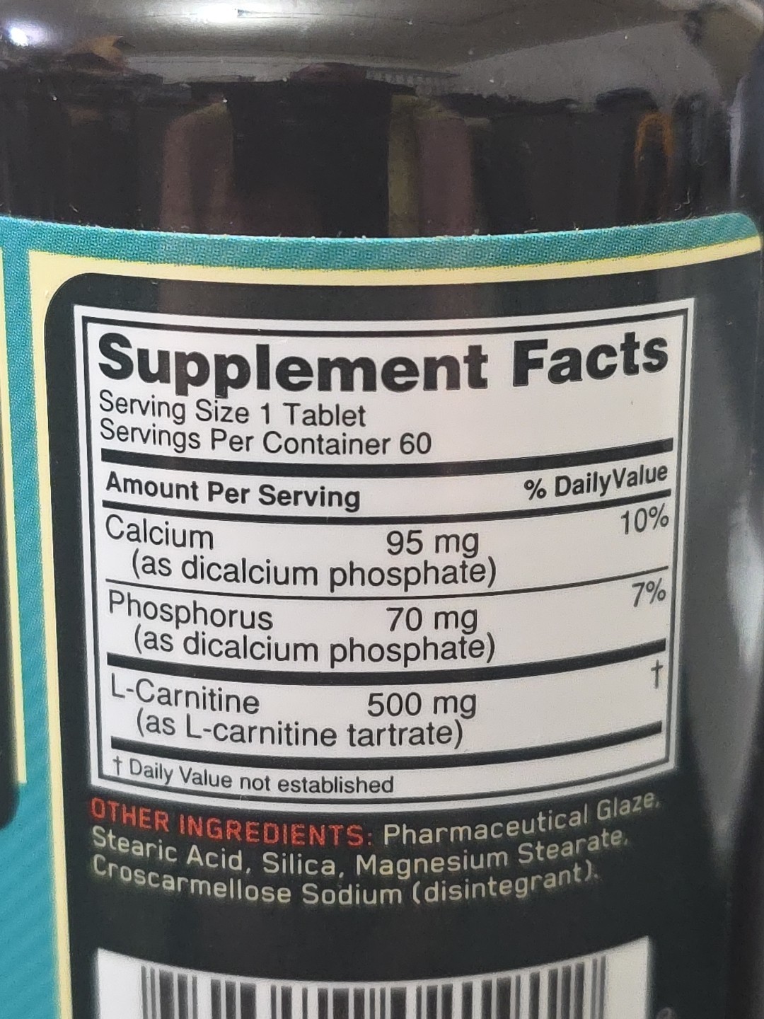 Optimum Nutrition L-Carnitine – 500 mg – 60 Tabs