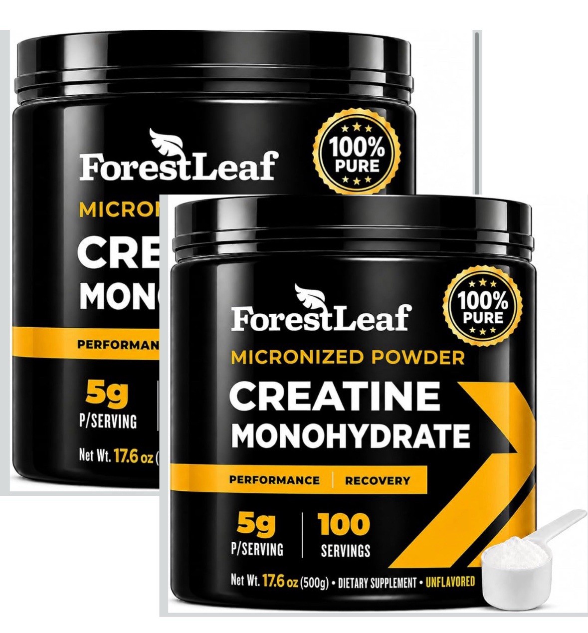 Micronized Creatine Monohydrate Powder Max Muscle Growth & Strength 2-Pack