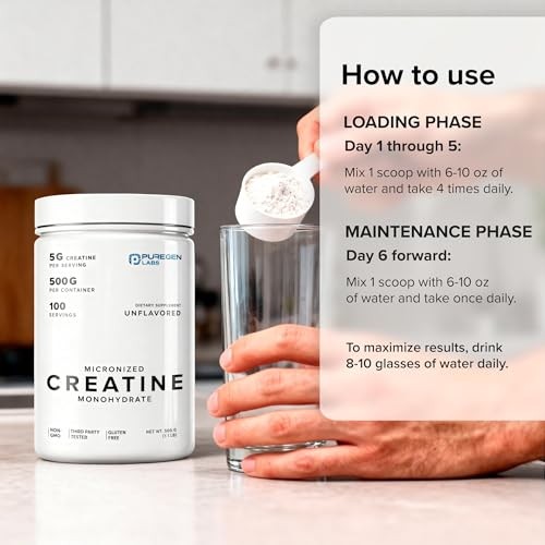 Micronized Creatine Monohydrate Powder 500g Pure Unflavored