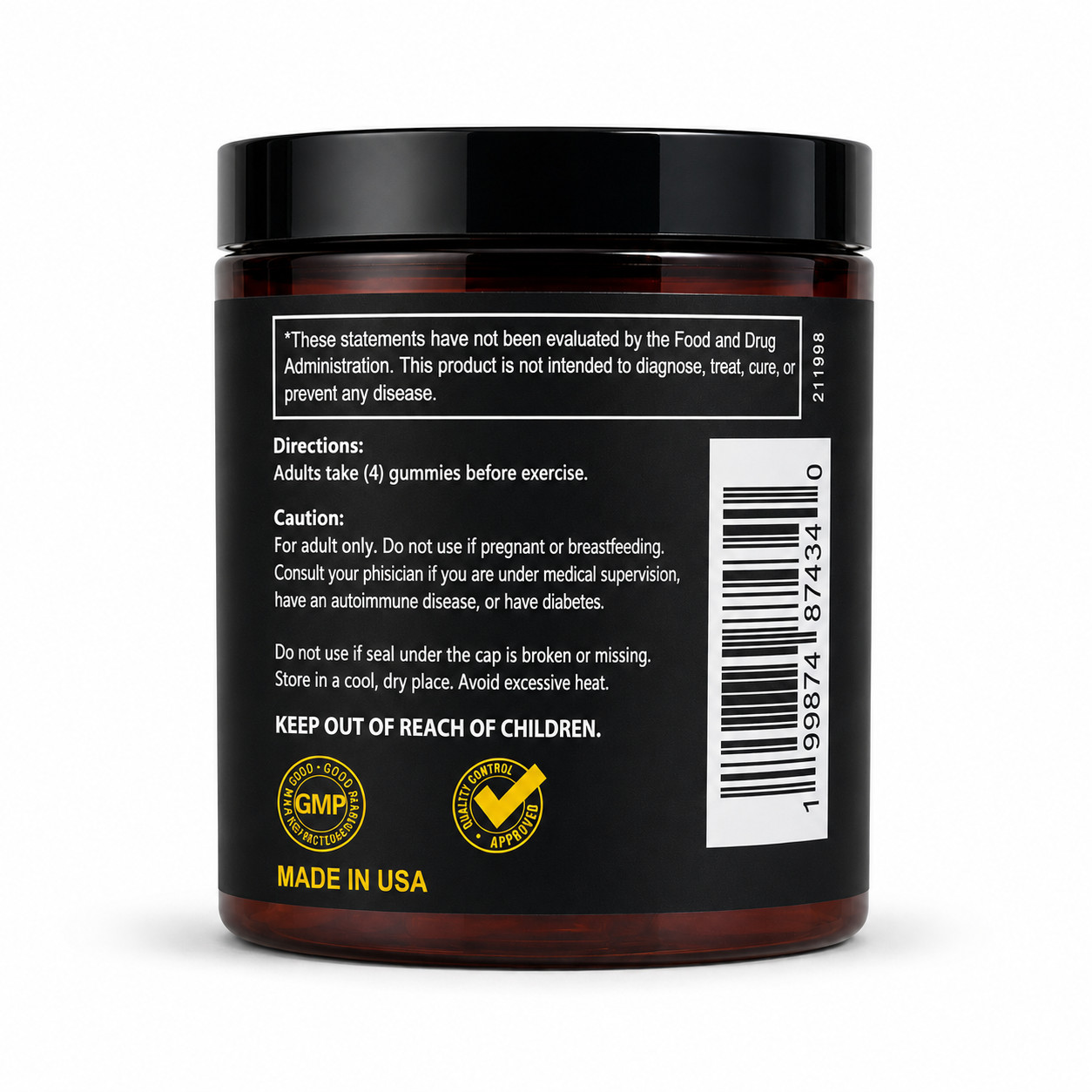 3 Pack Creatine Gummies, 5g creatine, 40 gummies per bottle, vegan, gluten-free
