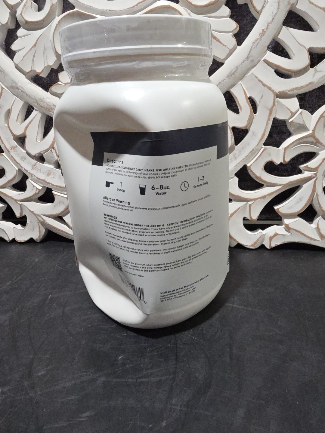 Transparent Labs 100% Grass Fed Whey Protein – French Vanilla Naturally Flavored