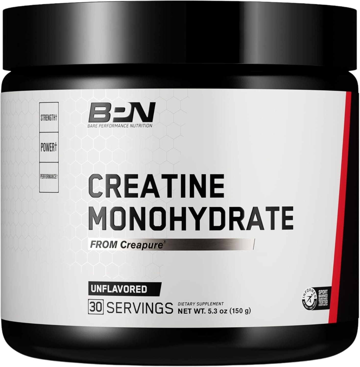 BPN 30 Servings of Pure Creatine Monohydrate – Boosts Muscle Power & Performance