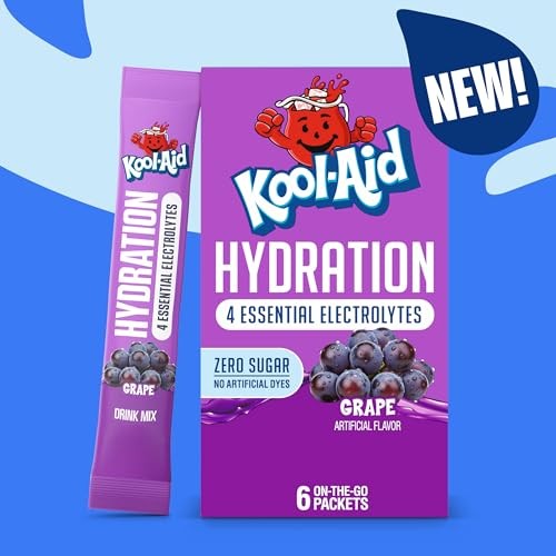 Hydration Electrolyte Powder Drink Mix, 6 On-the-Go-Packets, for Easy and