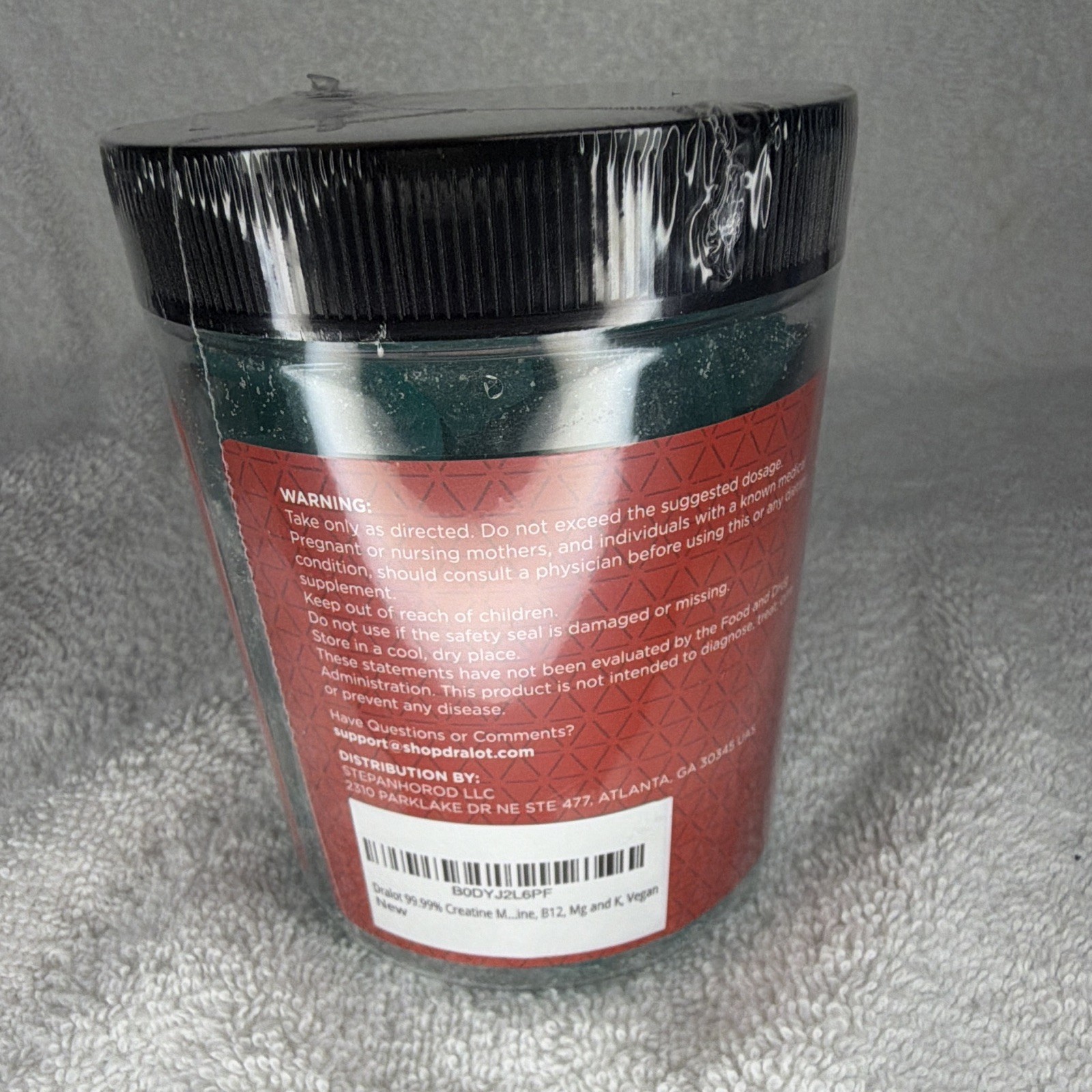 DRALOT Creatine Monohydrate Gummies Raspberry 2000mg 120 ct Vegan