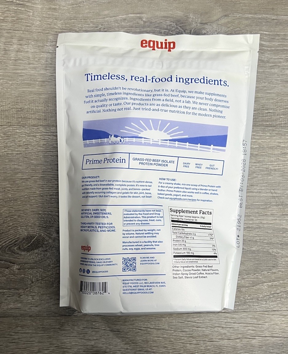 Foods Prime Protein Powder | Clean, Grass Fed Beef Protein Powder Mocha