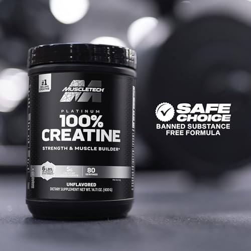 Muscletech Creatine Monohydrate Powder, Platinum Pure – Unflavored Micronized Cr