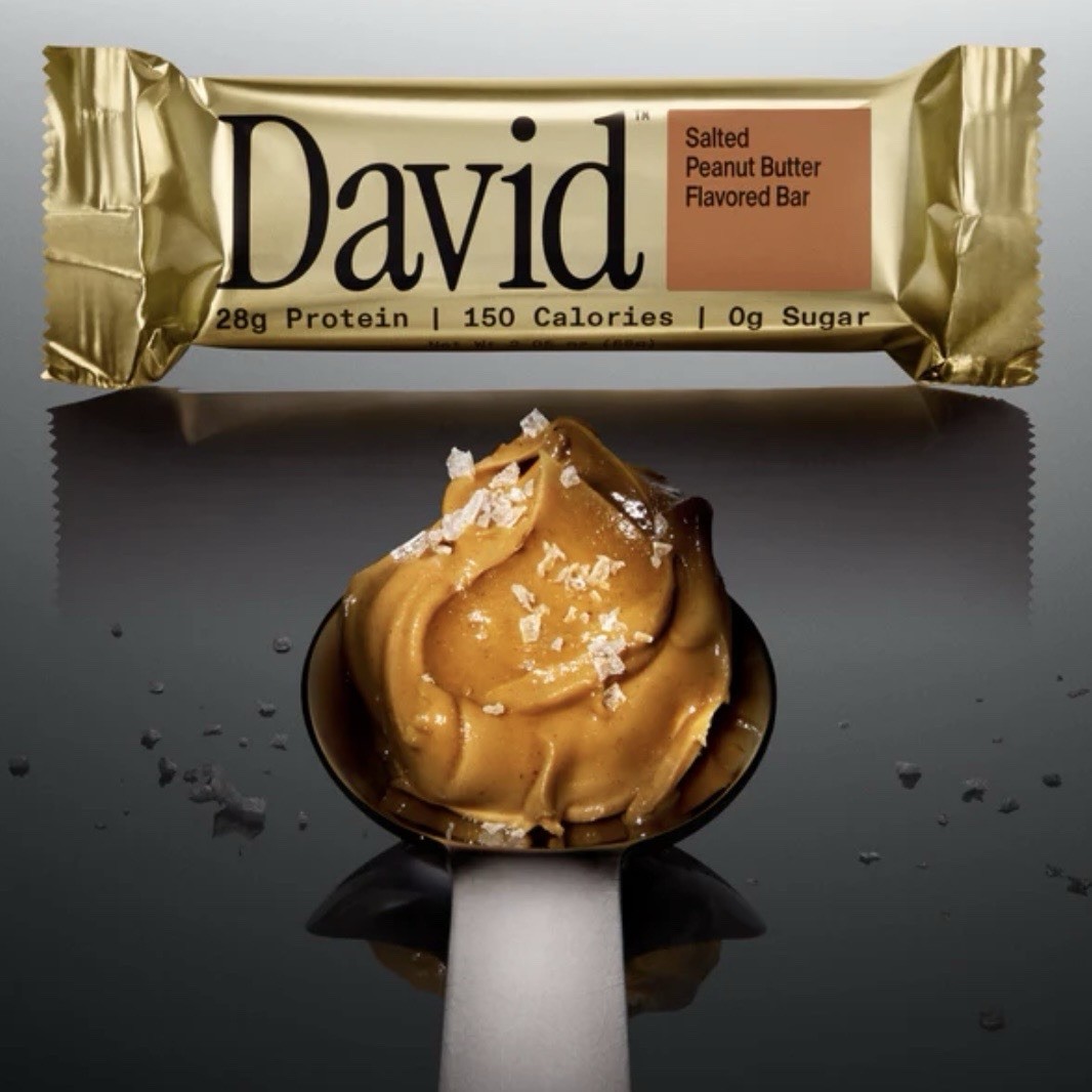 David Gold Salted Peanut Butter Protein Bar 28g Protein 150 Cal 0g Sugar