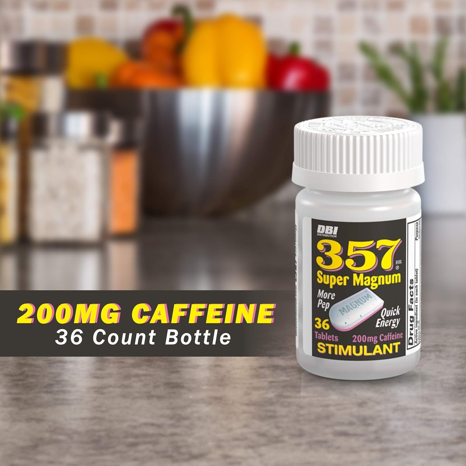 New Formula Magnum Booster – 200mg Caffeine Tablets, Pack of 12 for Quick Energy