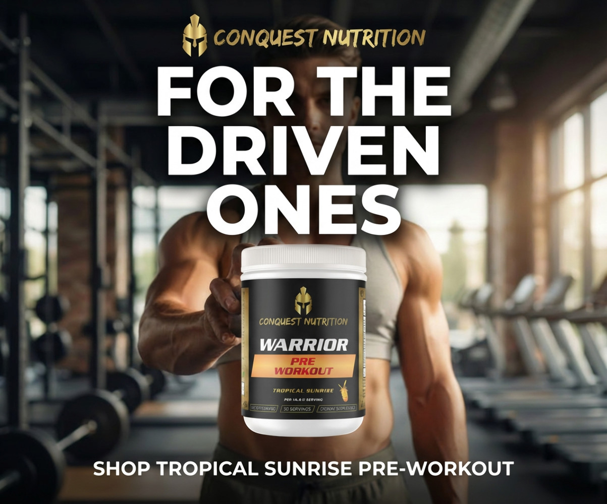 Conquest Warrior Pre Workout Tropical Sunrise 30 Servings Energy Focus Pump
