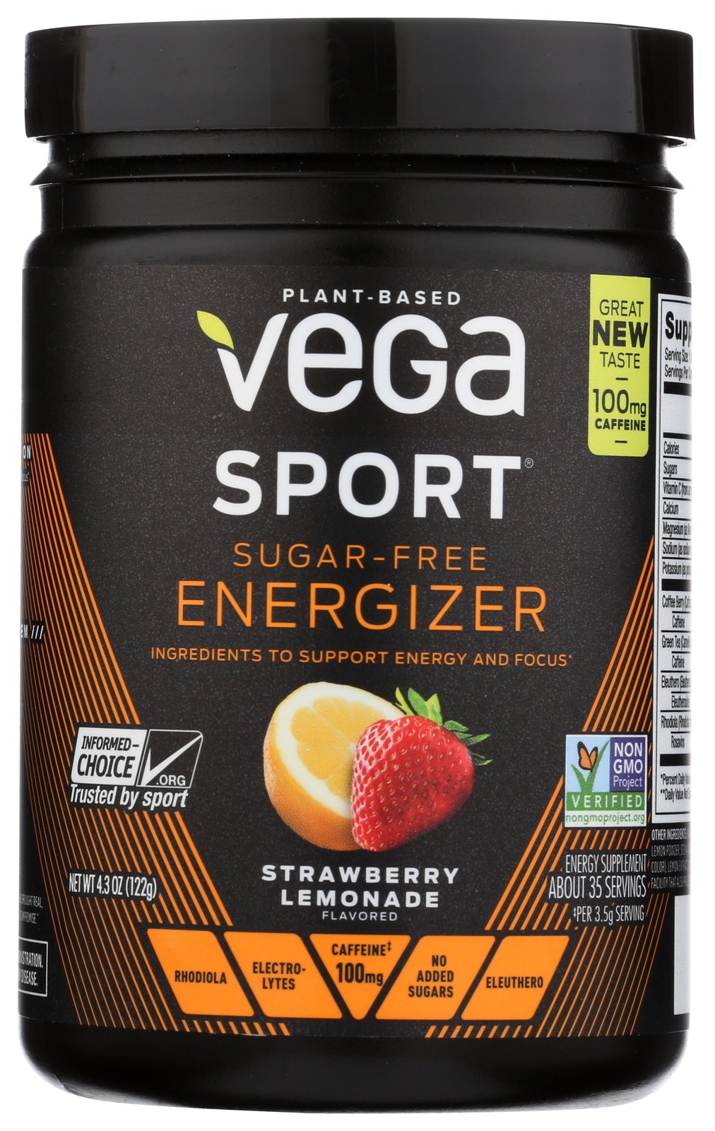 Vega Sugar-Free Sport Energizer Strawberry Lemonade 4.3 Oz 1 Pack
