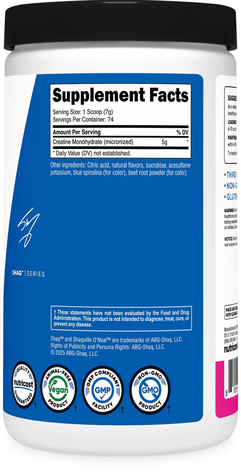 Nutricost Creatine Monohydrate Powder (Shaq’s Berry 500 Gram (Pack of 1)