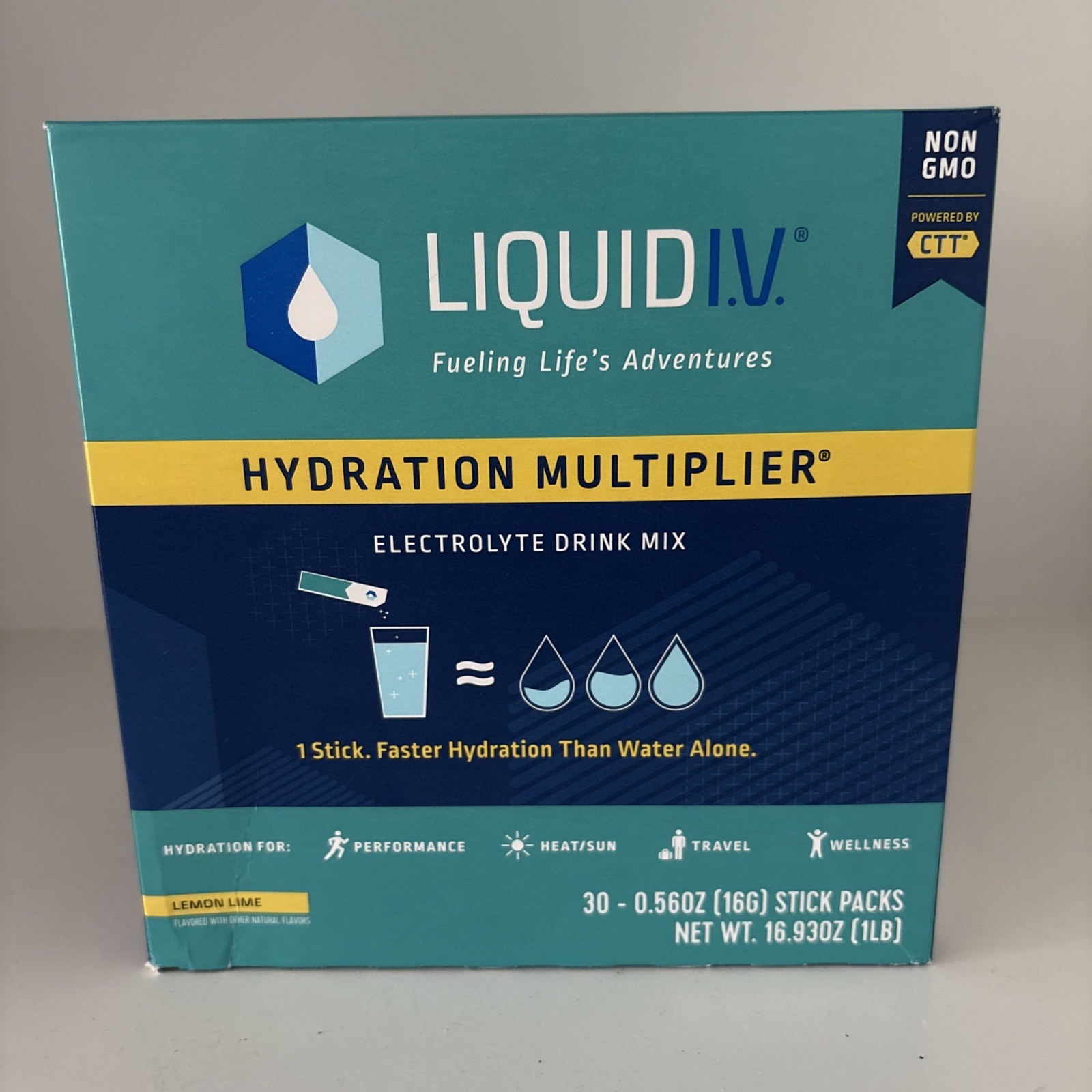 Liquid IV Lemon Lime 30 Pack Hydration Multiplier Electrolyte Drink Mix 12/2025