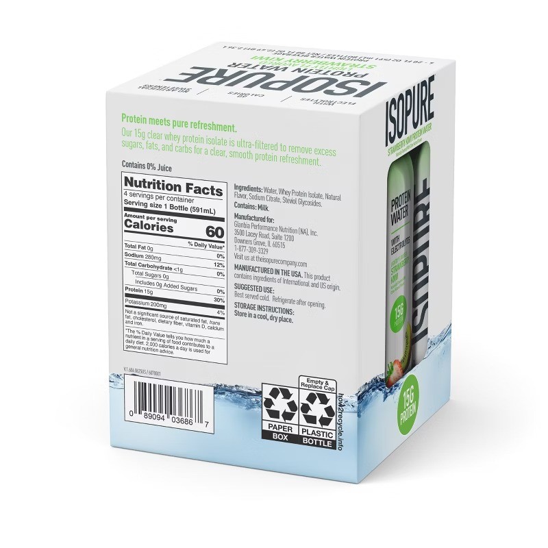 Ready to Drink Strawberry Kiwi 15g Clear Protein Water with Electrolytes –