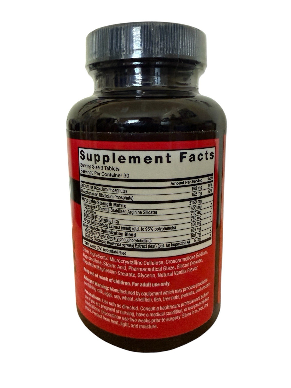VolcaNO Extreme Pre Workout Nitric Oxide Booster & Muscle Builder 90 Tablets