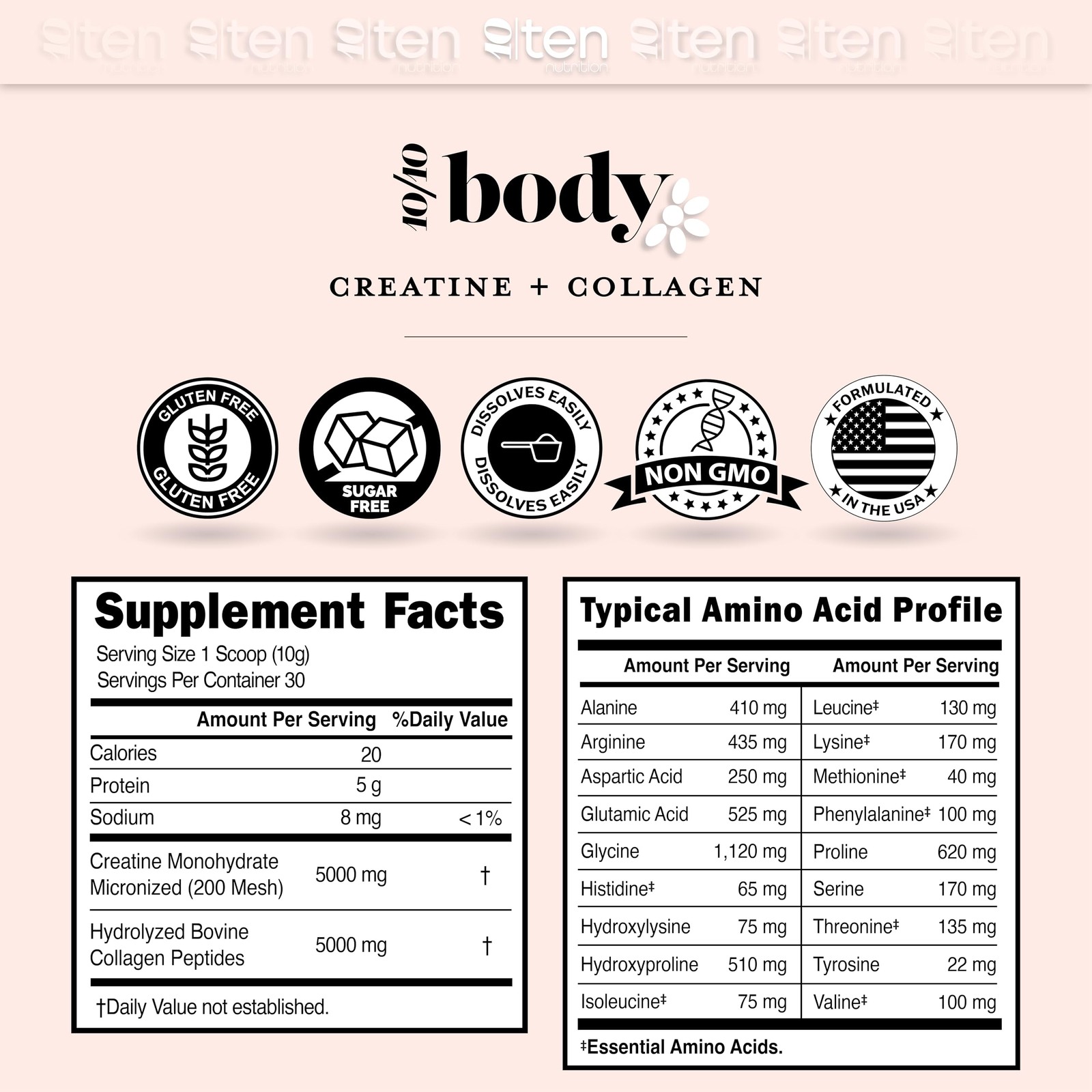 New – Creatine + Collagen for Women – Supports Lean 10.59 Ounce (Pack of 1)