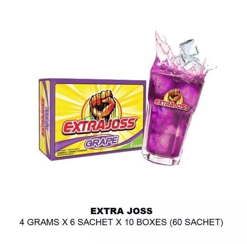 10 BOXES (60’s) EXTRA JOSS ENERGY DRINK POWDER – BOOST STAMINA (4 FLAVORS)