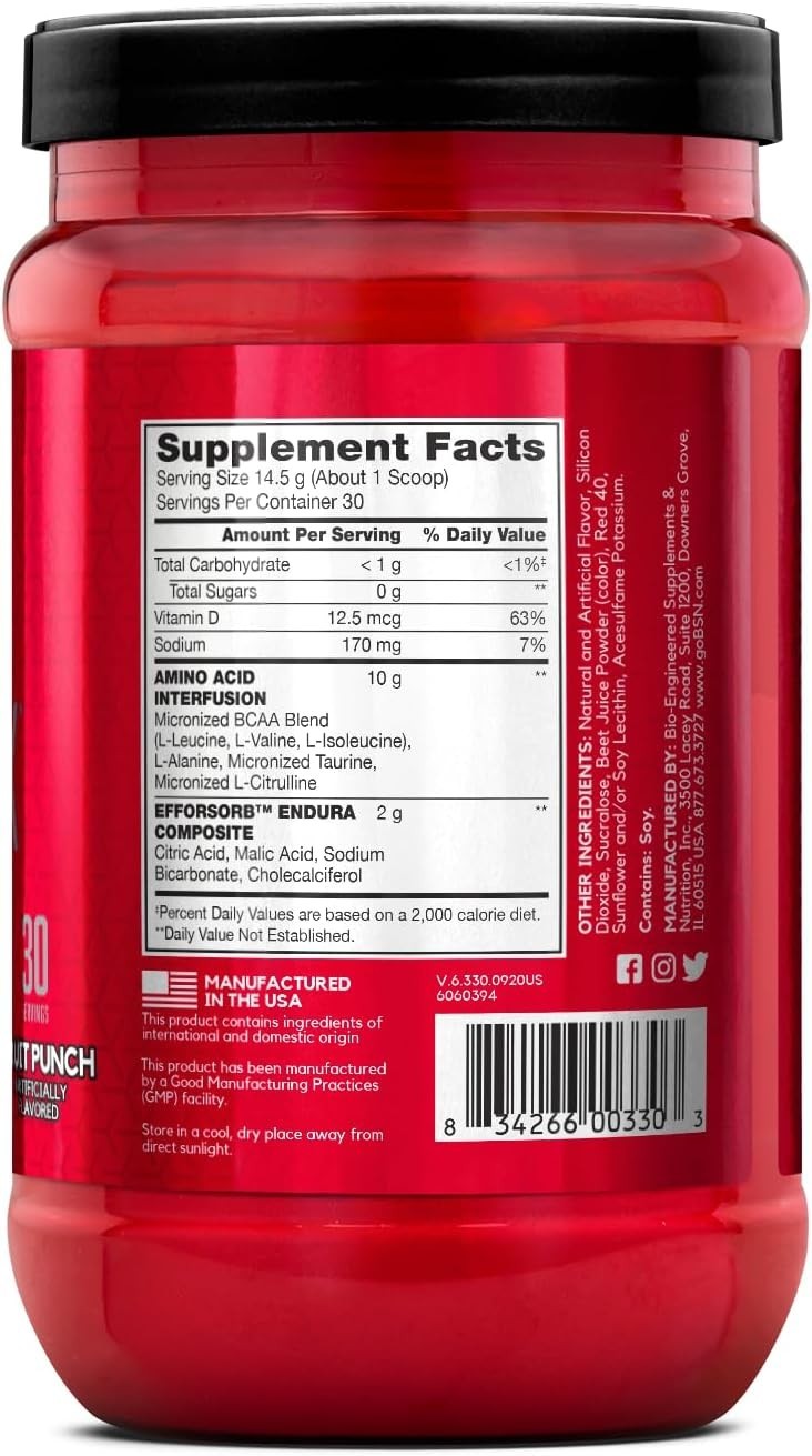 Amino X Muscle Recovery & Endurance Powder, BCAAs, 10 Grams of Amino Acids, K…