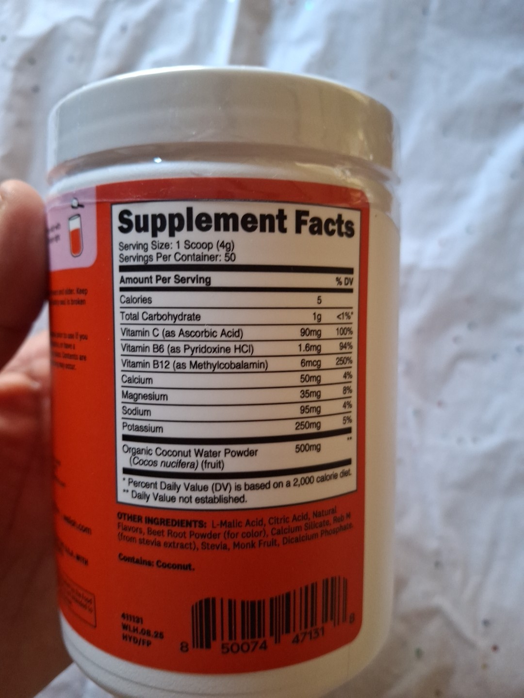 Wellah Splish Splash Hydration Electrolyte Mix Tropical Punch Exp 3/28