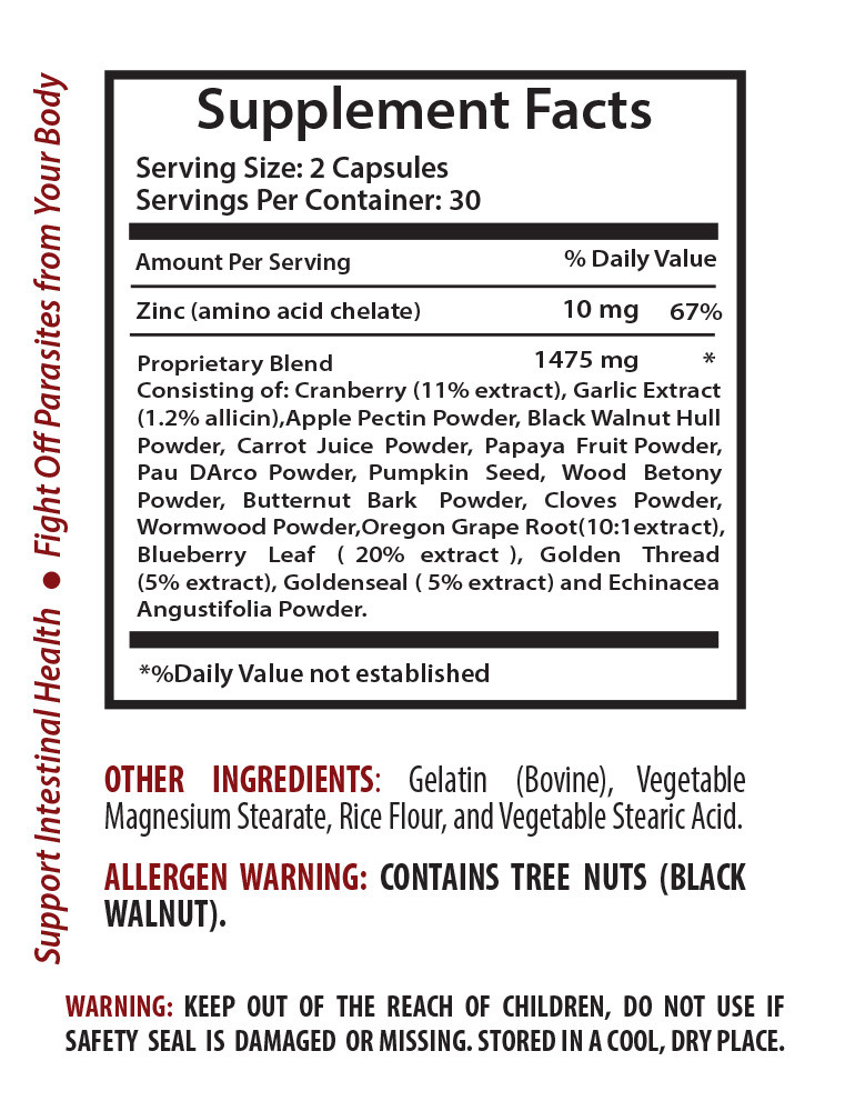 body cleanse detox – ANTI PARASITE – ANTI GREY HAIR – hair growth vitamins COMBO