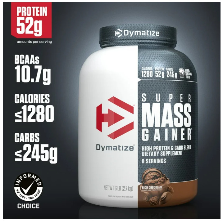 Dymatize Super Mass Gainer Rich Chocolate 6LB Weight Gainer