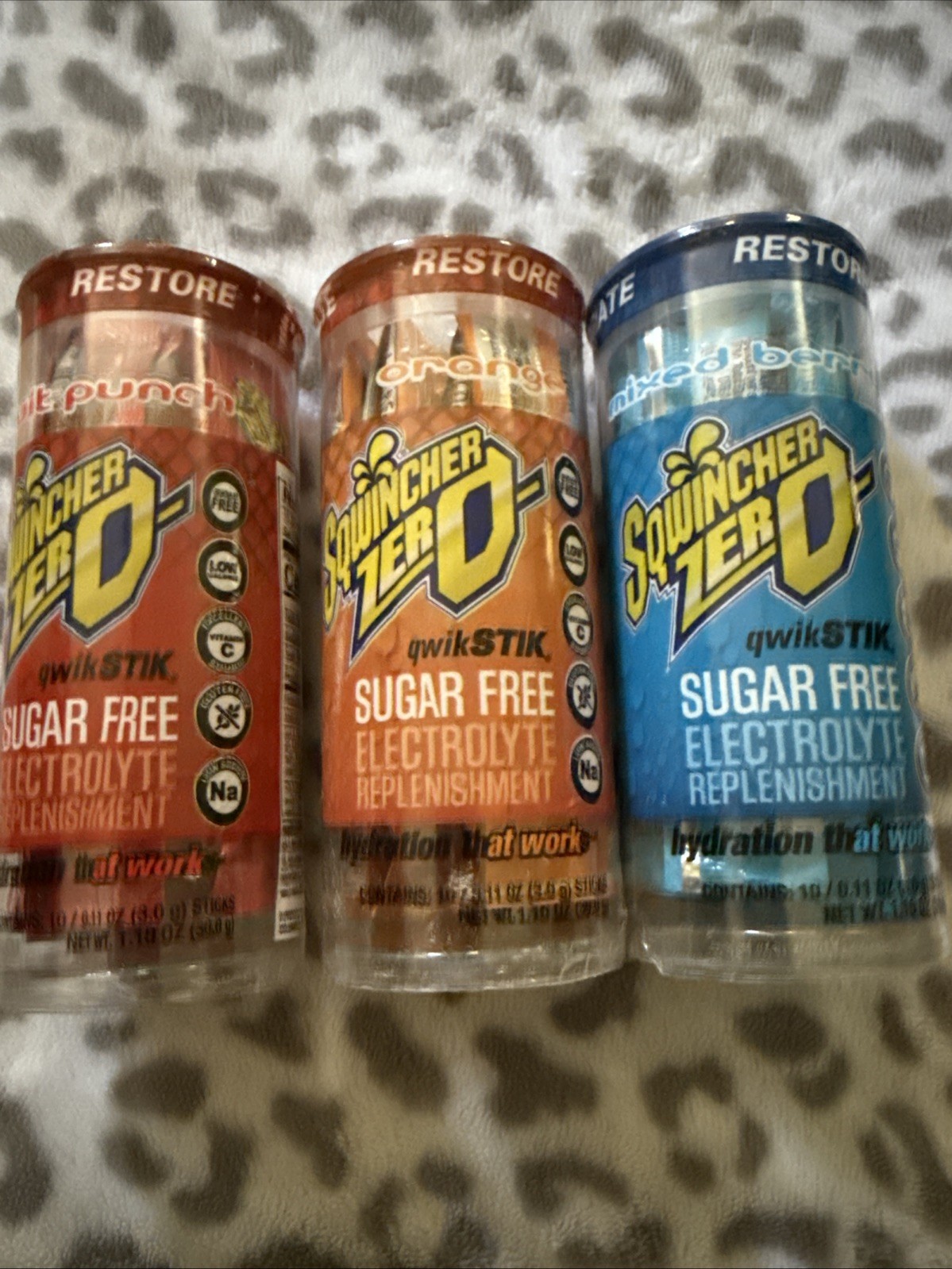 Sqwincher ZERO Sugar Free Electrolyte Powder Beverage MIXED Qwik Stik 3 Pack